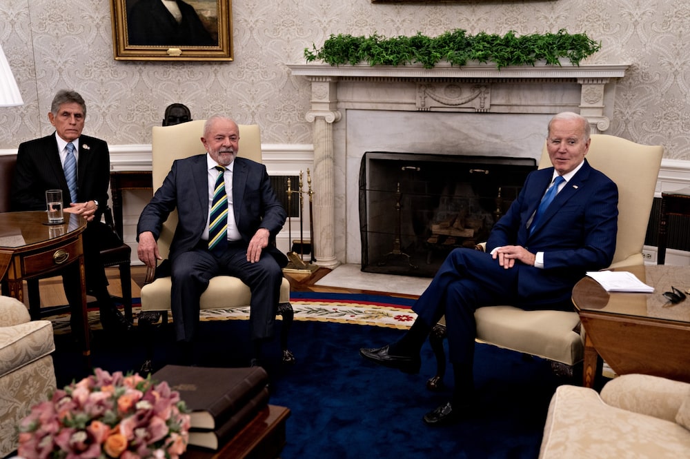 Imagen de archivo. El presidente de EE.UU., Joe Biden, a la derecha, se reúne con Luiz Inácio Lula da Silva, presidente de Brasil, en la Oficina Oval de la Casa Blanca. Fotógrafo: Andrew Harrer/Bloomberg Imagen de archivo. El presidente de EE.UU., Joe Biden, a la derecha, se reúne con Luiz Inácio Lula da Silva, presidente de Brasil, en la Oficina Oval de la Casa Blanca. Fotógrafo: Andrew Harrer/Bloomberg