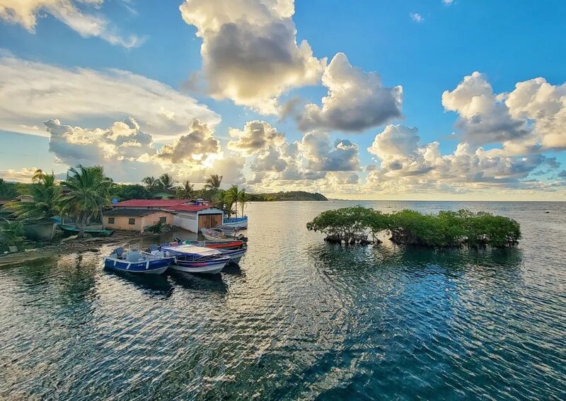 Vista de Islas San Blas, Panamá. Vista de Islas San Blas, Panamá.