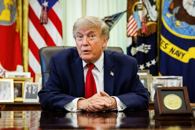 Os ganhos com criptomoedas foram a maior fonte de renda do presidente no ano passado (Foto: Samuel Corum/Sipa/Bloomberg) Os ganhos com criptomoedas foram a maior fonte de renda do presidente no ano passado (Foto: Samuel Corum/Sipa/Bloomberg)