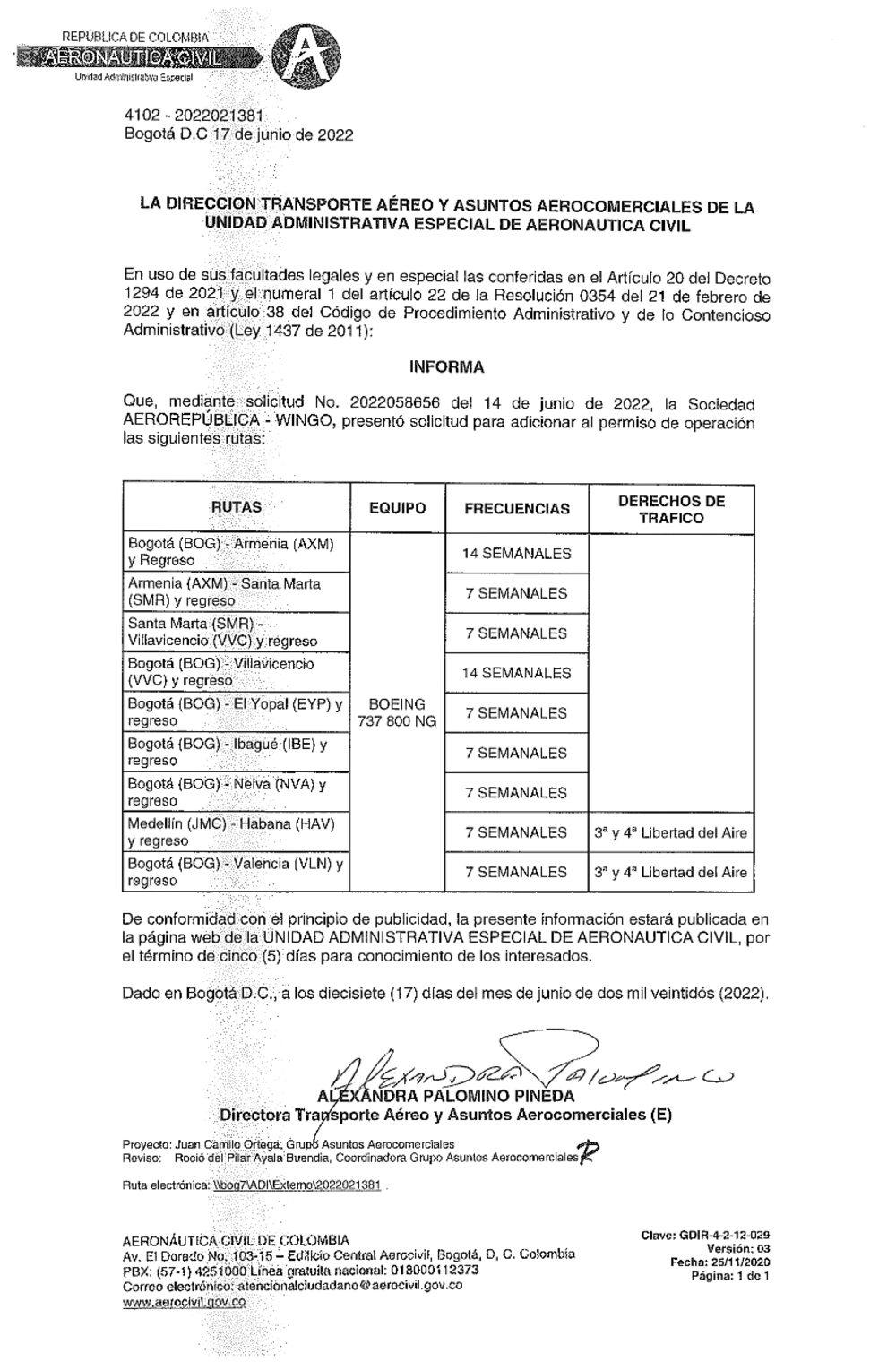 La solicitud hecha por Wingo La solicitud hecha por Wingo