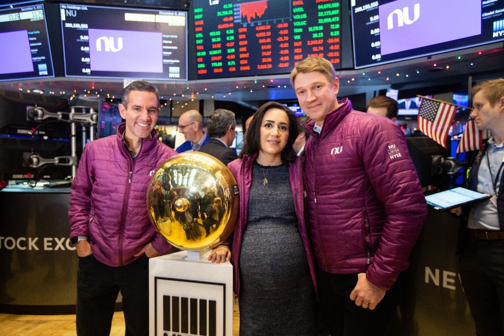 De izquierda a derecha los cofundadores de Nubank David Vélez, Cristina Junqueira y Edward Wible. De izquierda a derecha los cofundadores de Nubank David Vélez, Cristina Junqueira y Edward Wible.