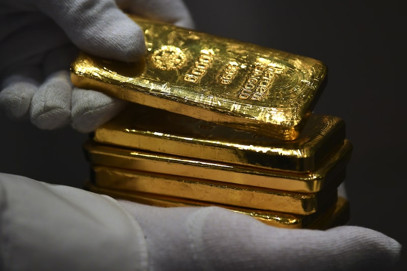 Gold bars at Pro Aurum in Munich Gold bars at Pro Aurum in Munich