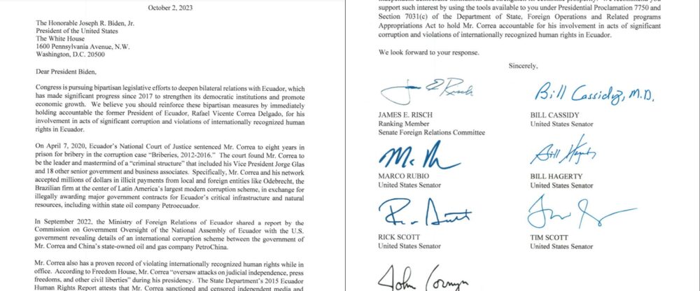 Senadores republicanos contra Rafael Correa. Senadores republicanos contra Rafael Correa.