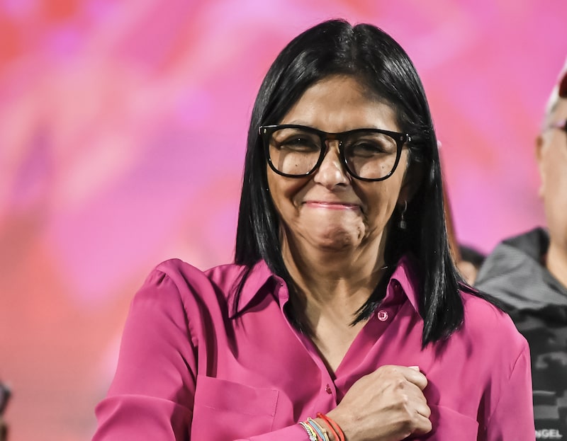 Delcy Rodríguez durante un evento en el Palacio de Miraflores en Caracas el 29 de enero. Foto: Carlos Becerra/Getty Images Delcy Rodríguez durante un evento en el Palacio de Miraflores en Caracas el 29 de enero. Foto: Carlos Becerra/Getty Images