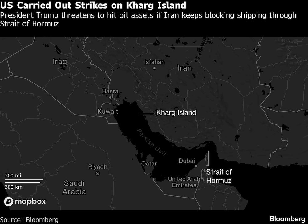 El presidente Donald Trump amenaza con golpear activos petroleros si Irán sigue bloqueando el transporte marítimo a través del estrecho de Ormuz. El presidente Donald Trump amenaza con golpear activos petroleros si Irán sigue bloqueando el transporte marítimo a través del estrecho de Ormuz.