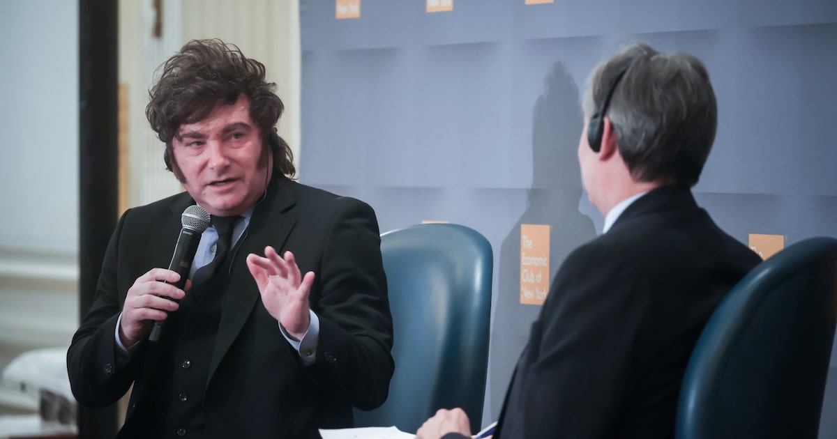Milei descarta recessão na Argentina e afirma estar ‘tranquilo’ sobre reeleição