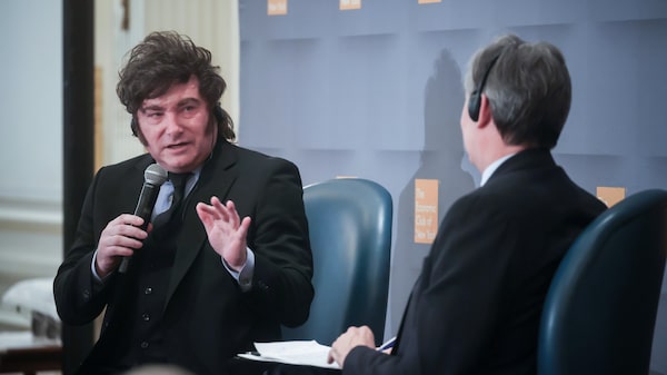Milei descarta recessão na Argentina e afirma estar ‘tranquilo’ sobre reeleição Milei descarta recessão na Argentina e afirma estar ‘tranquilo’ sobre reeleição
