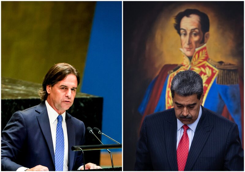 El presidente de Uruguay, Luis Lacalle Pou, y el de Venezuela, Nicolás Maduro. El presidente de Uruguay, Luis Lacalle Pou, y el de Venezuela, Nicolás Maduro.