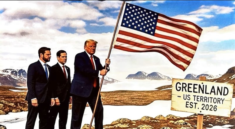 Mapa de Estados Unidos publicado por Trump añade a Canadá, Venezuela y Groenlandia. Mapa de Estados Unidos publicado por Trump añade a Canadá, Venezuela y Groenlandia.