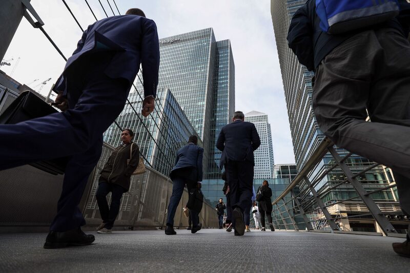 Em todo o centro de Londres, 78% das empresas estabelecidas que mudaram de escritório em 2024 ocuparam espaço adicional, totalizando cerca de 381 mil metros quadrados de expansão (Foto: Chris Ratcliffe/Bloomberg) Em todo o centro de Londres, 78% das empresas estabelecidas que mudaram de escritório em 2024 ocuparam espaço adicional, totalizando cerca de 381 mil metros quadrados de expansão (Foto: Chris Ratcliffe/Bloomberg)