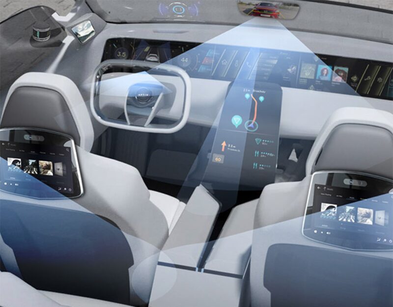 Aptiv's interior sensing rendering. Aptiv's interior sensing rendering.