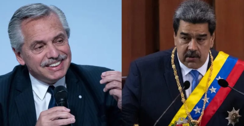 Alberto Fernández y Nicolás Maduro Alberto Fernández y Nicolás Maduro