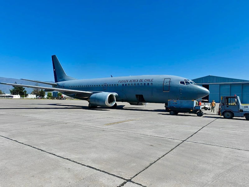 El Boeing 737 de la Fuerza Aérea de Chile partió hacia Tel Aviv El Boeing 737 de la Fuerza Aérea de Chile partió hacia Tel Aviv