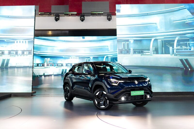 The Maruti Suzuki India e-Vitara during the Bharat Mobility Global Expo in New Delhi in January. Photographer: Anindito Mukherjee/Bloomberg The Maruti Suzuki India e-Vitara during the Bharat Mobility Global Expo in New Delhi in January. Photographer: Anindito Mukherjee/Bloomberg