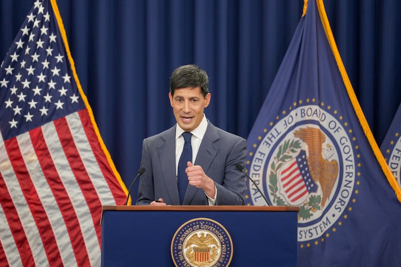 Kevin Warsh, chairman of the US Federal Reserve, during a news conference following a Federal Open Market Committee (FOMC) meeting in Washington, DC, US, on Wednesday, June 17, 2026. Federal Reserve officials left interest rates unchanged and were split over whether they expect to raise rates this year. Photographer: Al Drago/Bloomberg Kevin Warsh, chairman of the US Federal Reserve, during a news conference following a Federal Open Market Committee (FOMC) meeting in Washington, DC, US, on Wednesday, June 17, 2026. Federal Reserve officials left interest rates unchanged and were split over whether they expect to raise rates this year. Photographer: Al Drago/Bloomberg