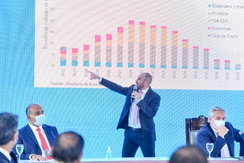 Martín Guzmán. El ministro de Economía expuso ante los gobernadores respecto a las negociaciones con el FMI. Martín Guzmán. El ministro de Economía expuso ante los gobernadores respecto a las negociaciones con el FMI.