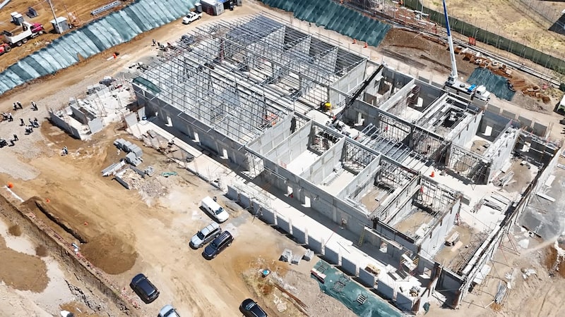 Avances en la construcción del Centro de Alta Contención de Crimen Organizado (CACCO), el 7 de abril de 2026. Avances en la construcción del Centro de Alta Contención de Crimen Organizado (CACCO), el 7 de abril de 2026.