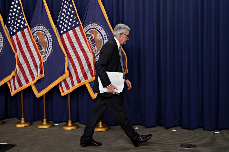 Jerome Powell, presidente de la Reserva Federal de EEUU, tras una rueda de prensa después de una reunión del Comité Federal de Mercado Abierto (FOMC) en Washington, DC, EEUU, el miércoles 3 de mayo de 2023. Jerome Powell, presidente de la Reserva Federal de EEUU, tras una rueda de prensa después de una reunión del Comité Federal de Mercado Abierto (FOMC) en Washington, DC, EEUU, el miércoles 3 de mayo de 2023.