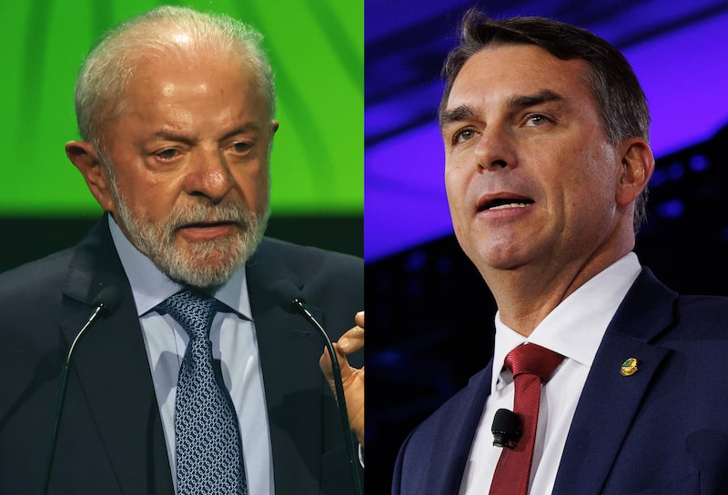 En la foto, el presidente Luiz Inácio Lula da Silva y el senador Flavio Bolsonaro. En la foto, el presidente Luiz Inácio Lula da Silva y el senador Flavio Bolsonaro.