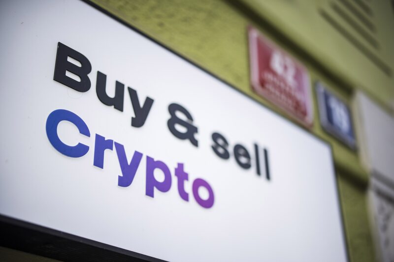A sign reading 'Buy And Sell Crypto' outside a cryptocurrency exchange office in Prague, Czech Republic, on Friday, Jan. 5, 2024. Bitcoin has been on a tear ahead of an upcoming Jan. 10 deadline that could see the US Securities and Exchange Commission approve the first exchange-traded fund tied directly to the assets spot price. Photographer: Milan Jaros/Bloomberg A sign reading 'Buy And Sell Crypto' outside a cryptocurrency exchange office in Prague, Czech Republic, on Friday, Jan. 5, 2024. Bitcoin has been on a tear ahead of an upcoming Jan. 10 deadline that could see the US Securities and Exchange Commission approve the first exchange-traded fund tied directly to the assets spot price. Photographer: Milan Jaros/Bloomberg