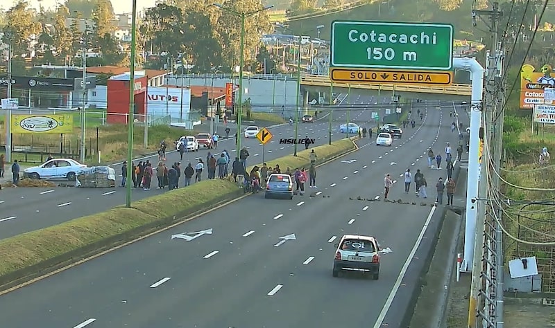 Estas son las vías cerradas por el paro nacional de la Conaie en Ecuador hoy Estas son las vías cerradas por el paro nacional de la Conaie en Ecuador hoy
