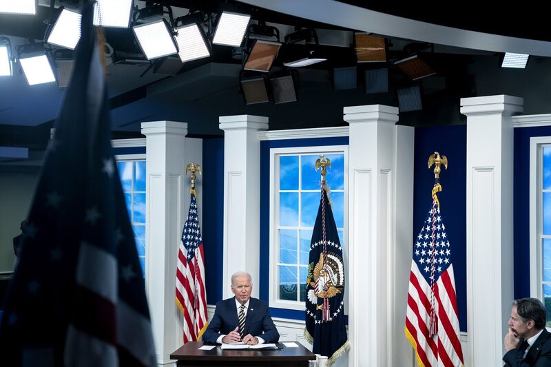 O presidente dos EUA, Joe Biden, durante um Fórum das Grandes Economias sobre Energia e Clima O presidente dos EUA, Joe Biden, durante um Fórum das Grandes Economias sobre Energia e Clima