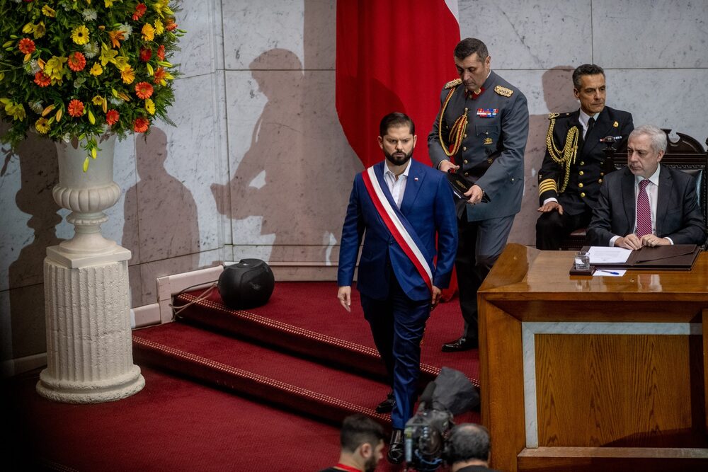 El presidente Boric reiteró que la seguridad pública será una prioridad principal para el próximo año cuando develó el proyecto de presupuesto nacional el 29 de septiembre.  El presidente Boric reiteró que la seguridad pública será una prioridad principal para el próximo año cuando develó el proyecto de presupuesto nacional el 29 de septiembre.