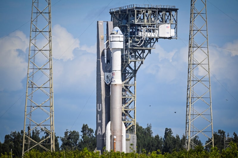 Se espera que el cohete Atlas V de ULA sea lanzado el lunes a las 10:34 p.m. hora local desde el complejo de Cape Canaveral en Florida. Se espera que el cohete Atlas V de ULA sea lanzado el lunes a las 10:34 p.m. hora local desde el complejo de Cape Canaveral en Florida.