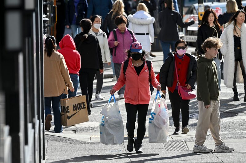 Shoppers In San Francisco On Black Friday Shoppers In San Francisco On Black Friday