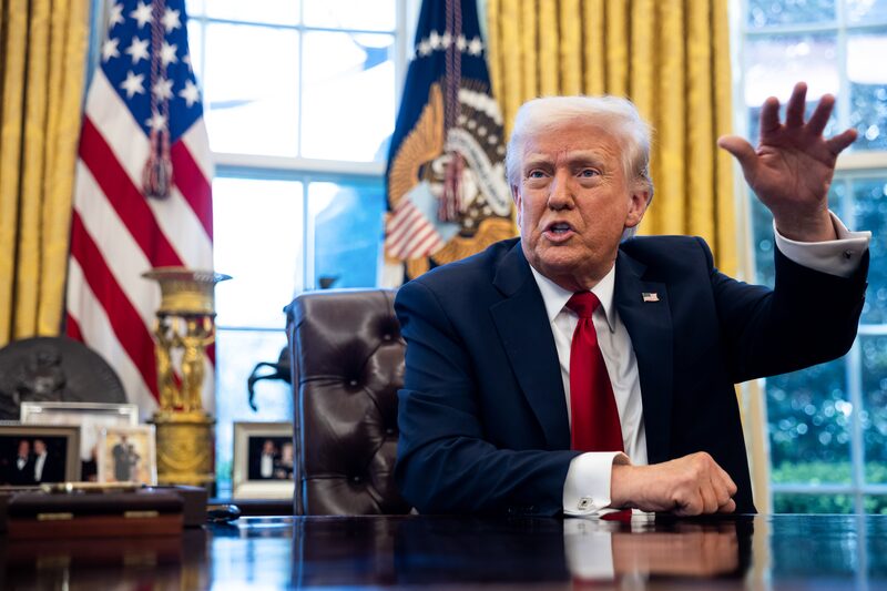 El presidente de EE.UU., Donald Trump, habla en el Despacho Oval de la Casa Blanca en Washington DC, el miércoles 26 de marzo de 2025. El presidente de EE.UU., Donald Trump, habla en el Despacho Oval de la Casa Blanca en Washington DC, el miércoles 26 de marzo de 2025.