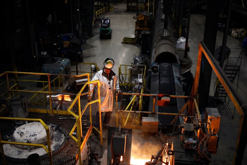 Cookware production at a factory in South Pittsburg, Tennessee, US Cookware production at a factory in South Pittsburg, Tennessee, US