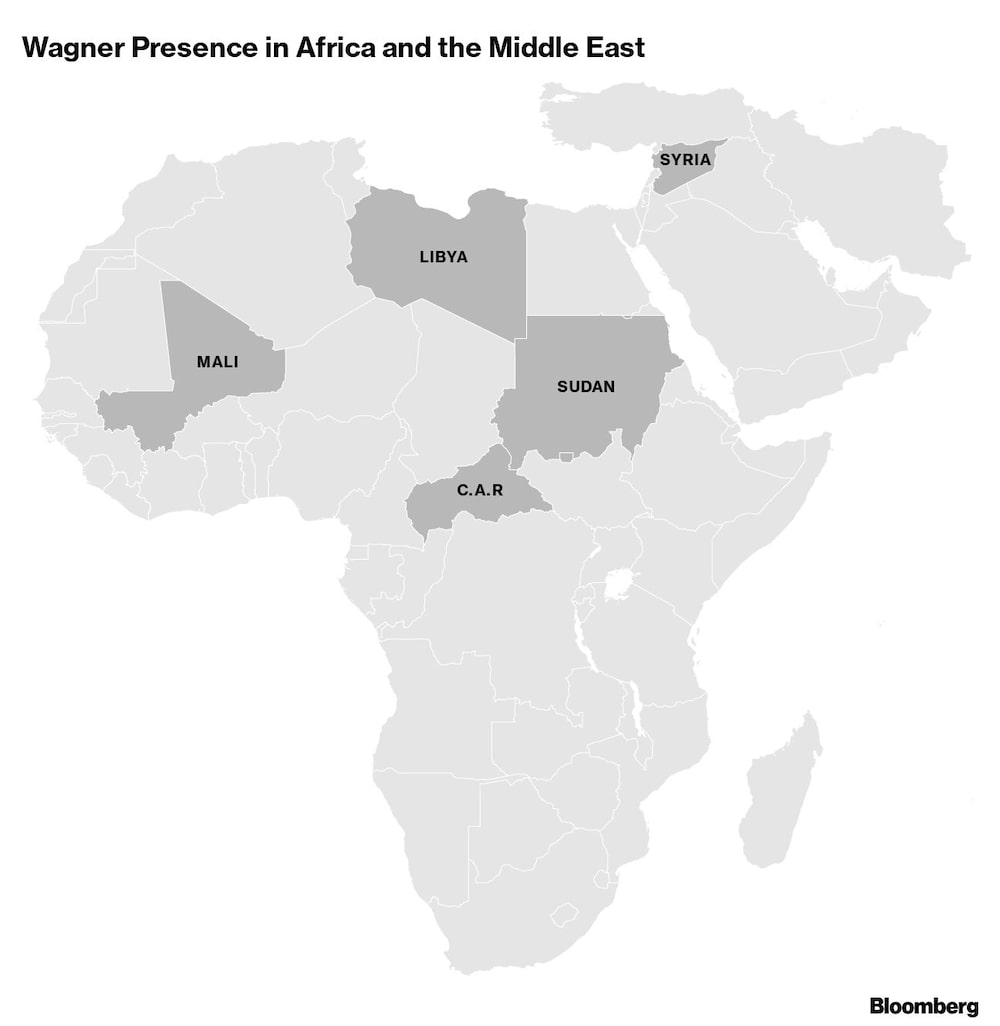 Presencia de Wagner en África y Oriente Medio Presencia de Wagner en África y Oriente Medio