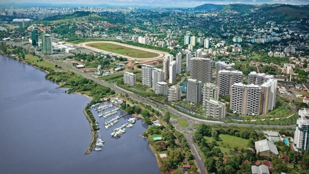 Complexo da Multiplan no bairro Cristal, às margens do Guaíba, em Porto Alegre.