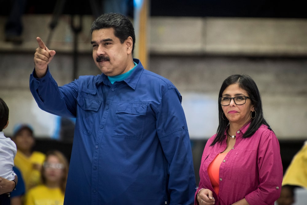 Nicolás Maduro e Delcy Rodríguez, durante reunião para anunciar sua candidatura à Presidência, em Caracas, em 7 de fevereiro de 2018. (Foto: Carlos Becerra/Bloomberg) Nicolás Maduro e Delcy Rodríguez, durante reunião para anunciar sua candidatura à Presidência, em Caracas, em 7 de fevereiro de 2018. (Foto: Carlos Becerra/Bloomberg)