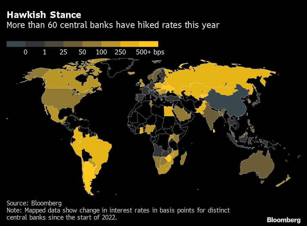 Mais de 60 bancos centrais ao redor do mundo elevaram suas taxas    Mais de 60 bancos centrais ao redor do mundo elevaram suas taxas