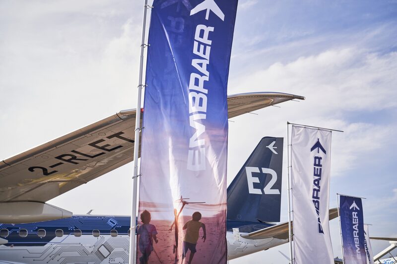 Embraer E190-E2 en una feria mundial en Singapur: esta es una de las empresas brasileñas atendidas por Citi. Embraer E190-E2 en una feria mundial en Singapur: esta es una de las empresas brasileñas atendidas por Citi.
