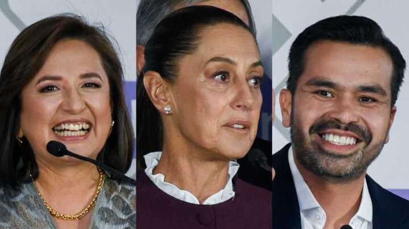 Xóchitl Gálvez, Claudia Shienbaum y Jorge Álvarez Máynez Xóchitl Gálvez, Claudia Shienbaum y Jorge Álvarez Máynez