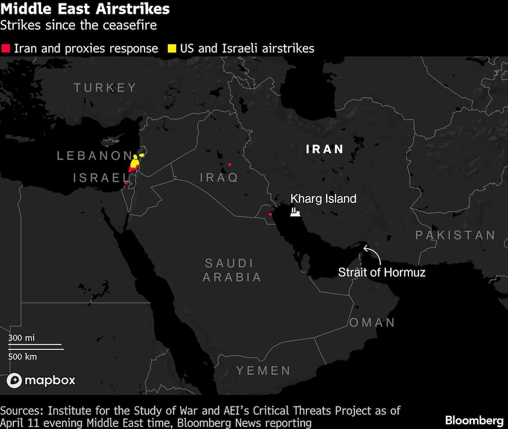 Middle East Airstrikes | Strikes since the ceasefire Middle East Airstrikes | Strikes since the ceasefire