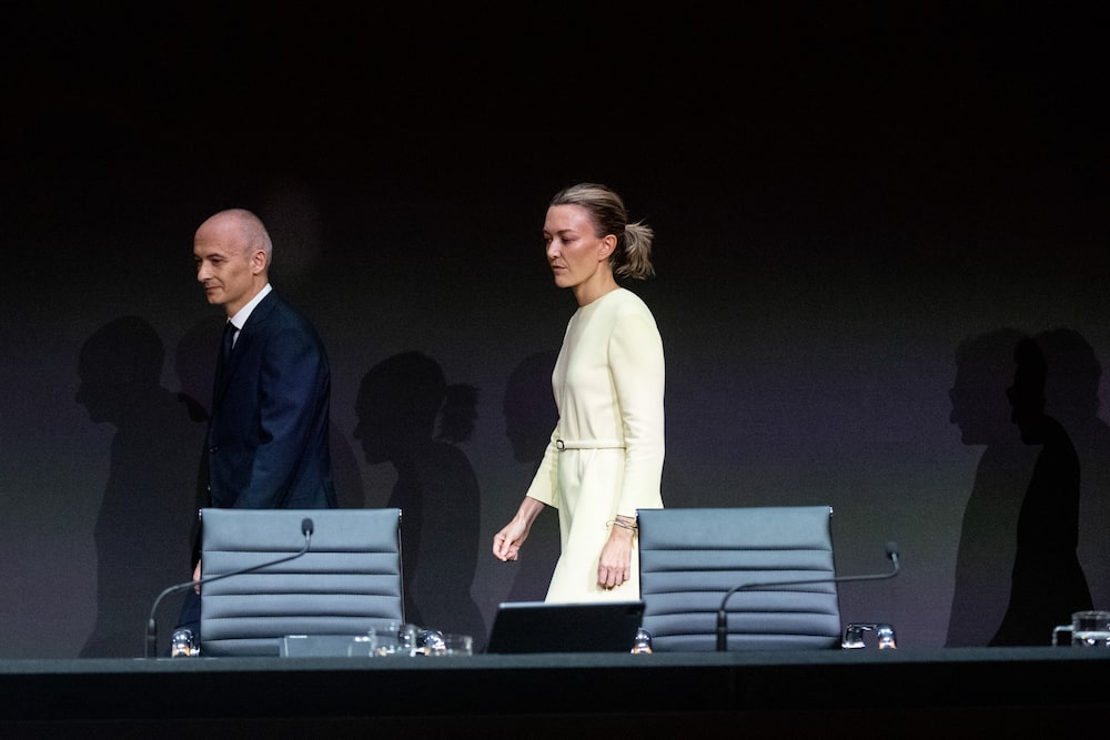Marta Ortega, à direita, ao lado do CEO da Inditex, Óscar García Maceiras. (Foto: Brais Lorenzo/Bloomberg) Marta Ortega, à direita, ao lado do CEO da Inditex, Óscar García Maceiras. (Foto: Brais Lorenzo/Bloomberg)