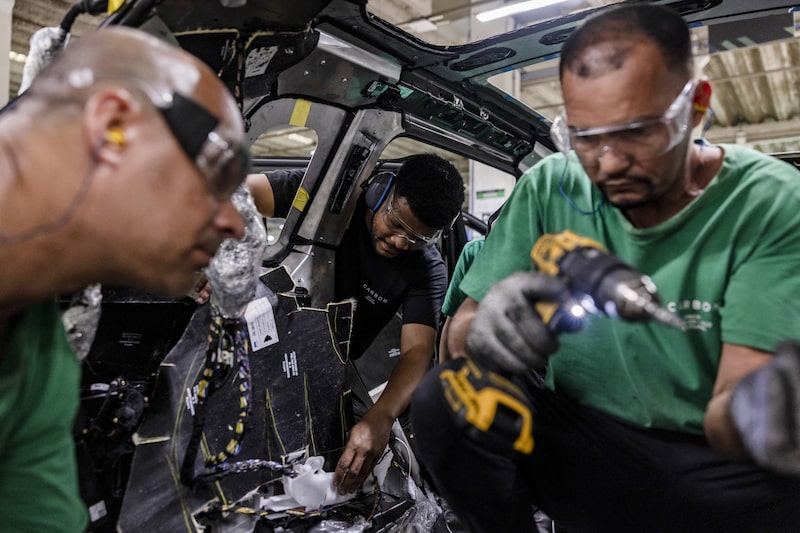 Vehicle manufacturing in Sao Paulo, Brazil. Vehicle manufacturing in Sao Paulo, Brazil.
