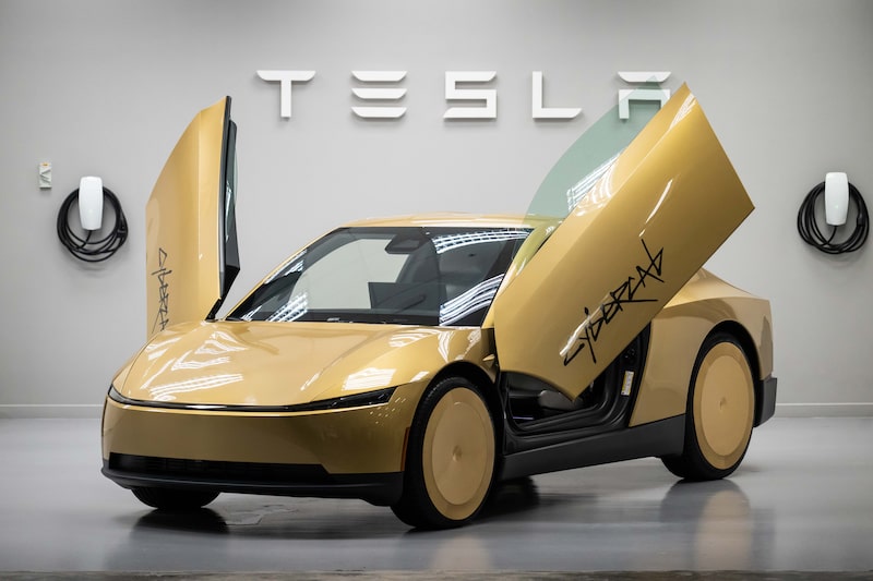 A Tesla Inc. Cybercab driverless car displayed during a preview at the company's delivery center in Hong Kong, China, on Monday, Sept. 7, 2026. The Cybercab, which has been in testing in multiple US cities in recent months, is seen as a key piece of Tesla's plan to evolve beyond a maker of electric vehicles into a pioneer of artificial intelligence products. Photographer: Billy H.C. Kwok/Bloomberg A Tesla Inc. Cybercab driverless car displayed during a preview at the company's delivery center in Hong Kong, China, on Monday, Sept. 7, 2026. The Cybercab, which has been in testing in multiple US cities in recent months, is seen as a key piece of Tesla's plan to evolve beyond a maker of electric vehicles into a pioneer of artificial intelligence products. Photographer: Billy H.C. Kwok/Bloomberg