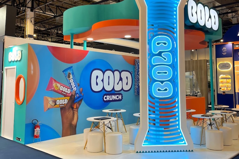 Estande da Bold Snacks Estande da Bold Snacks