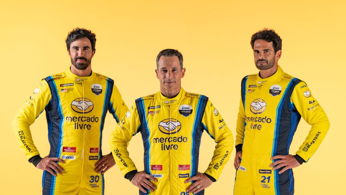 Os pilotos Cesar Ramos, Helio Castroneves e Thiago Camilo representarão a nova equipe