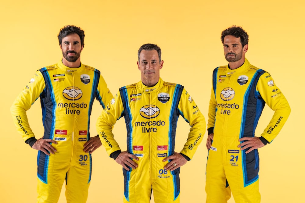 Os pilotos Cesar Ramos, Helio Castroneves e Thiago Camilo representarão a nova equipe Os pilotos Cesar Ramos, Helio Castroneves e Thiago Camilo representarão a nova equipe