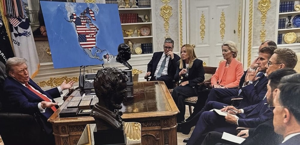 Mapa de Estados Unidos publicado por Trump añade a Canadá, Venezuela y Groenlandia. Mapa de Estados Unidos publicado por Trump añade a Canadá, Venezuela y Groenlandia.