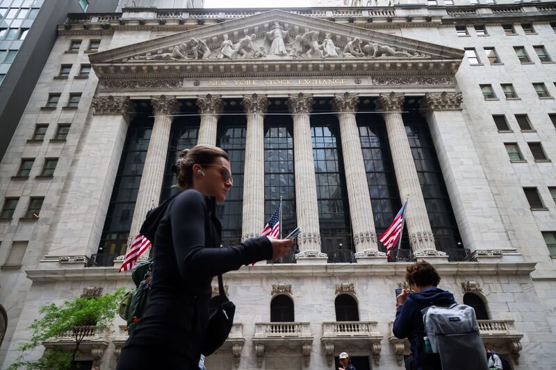 A Bolsa de Valores de Nova York (NYSE) nos EUA A Bolsa de Valores de Nova York (NYSE) nos EUA