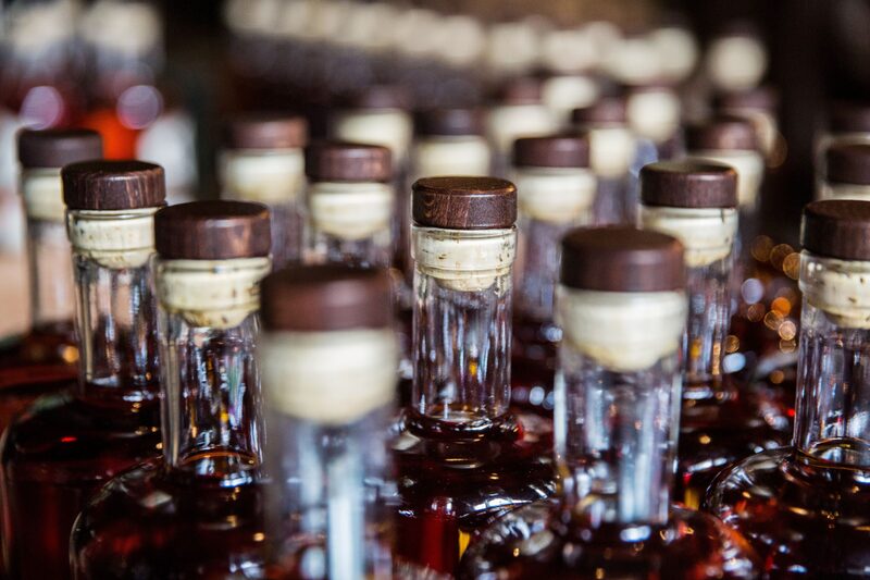 Many bottles of rum. Many bottles of rum.