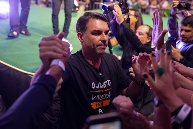 Flávio Bolsonaro. Fotógrafo: Victor Moriyama/Bloomberg Flávio Bolsonaro. Fotógrafo: Victor Moriyama/Bloomberg