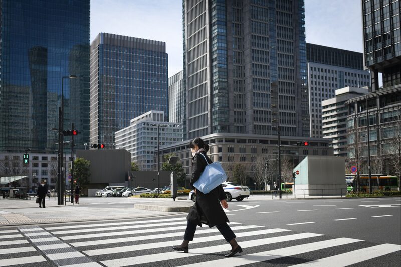 Distrito de negocios en Tokio, Japón. Distrito de negocios en Tokio, Japón.