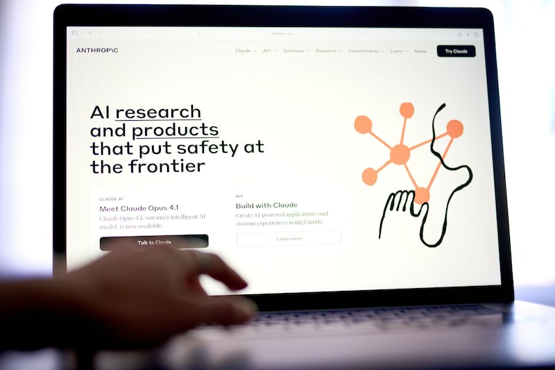 La página web de Anthropic.
Foto: Gabby Jones/Bloomberg La página web de Anthropic.
Foto: Gabby Jones/Bloomberg